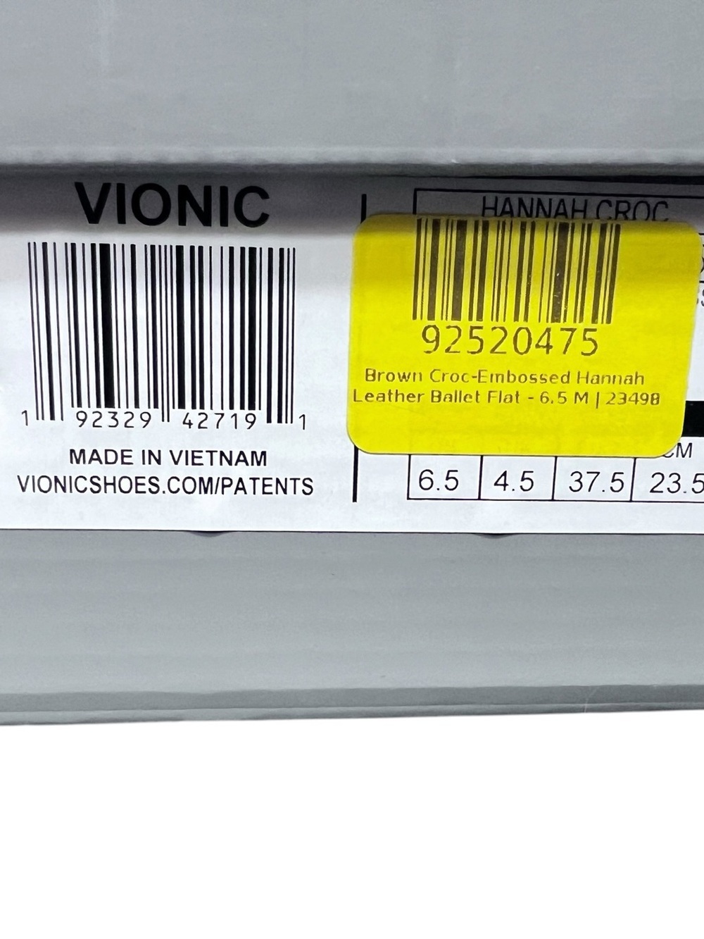 Vionic Womens Hannah Croc Ballet Flats SZ 6.5 NEW - Picture 8 of 8